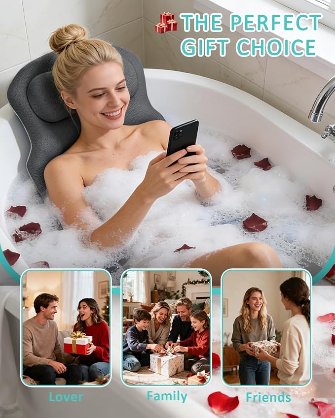 Full Body Bath Pillow for Bathtub, 5D Thick Tub Pillow for Bathtub - Image 8