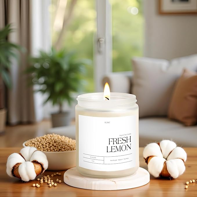 Fresh Lemon Highly Scented Candle - Image 6