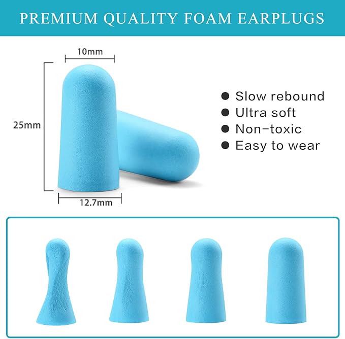 Lenicany 30Pair Soft Foam EarPlugs, 32dB Disposable Sound Blocking Noise - Image 5