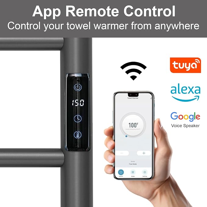 Electric Towel Rack with Voice Control - Image 2