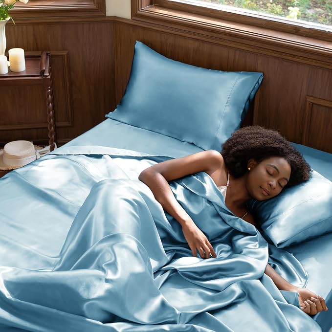 CozyLux Satin Sheets King Size Sheet Set - Image 2