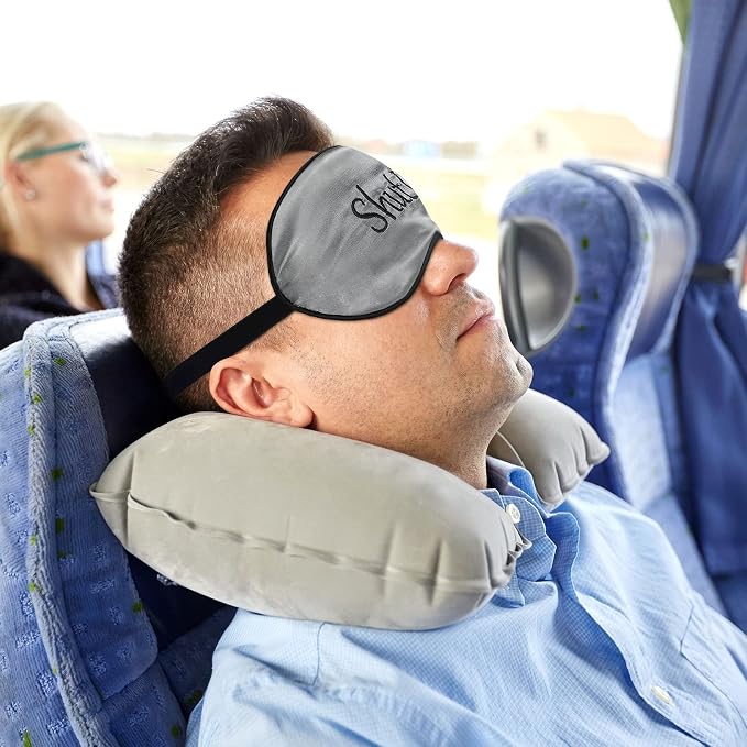 Geyoga 4 Pieces Funny Eye Mask for Sleep Soft Satin Eye Mask Blackout Blindfold - Image 6