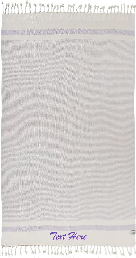 Personalized Embroidered Beach Towel | Throw Blanket, Easy Carry, Sand Free by LA%60HAMMAMFINELIVING