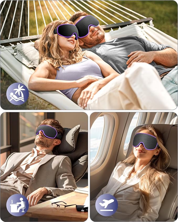 WAOAW Sleep Mask for Men Women: Blackout Eye Masks for Sleep - Image 7