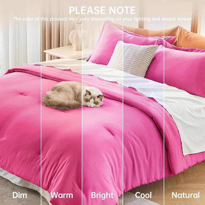 MUXHOMO Full Comforter Sets, All Season Ultra Soft Down Alternative Bedding - Image 9