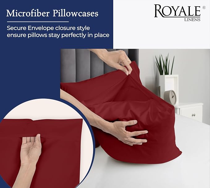 Royale Linens Queen Pillowcase Set of 2 - Image 5