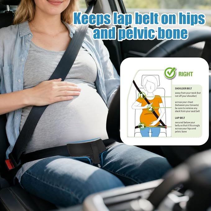 Car Seat Cushion for Pregnant Drivers and Passengers, NHTSA Recommended Prevent - Image 2