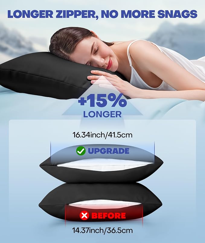 Ice Cooling Pillowcase for Hot Sleepers, Instantly Cool, Stays Cold All Night - Image 5