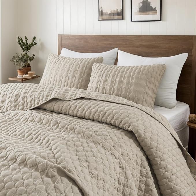 WDCOZY Oversized California Cal King Size Quilt Bedding Sets by WDCOZY