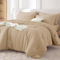 MUXHOMO 7 Pieces Full Comforter Set, Seersucker Bed in a Bag Full Size by MUXHOMO