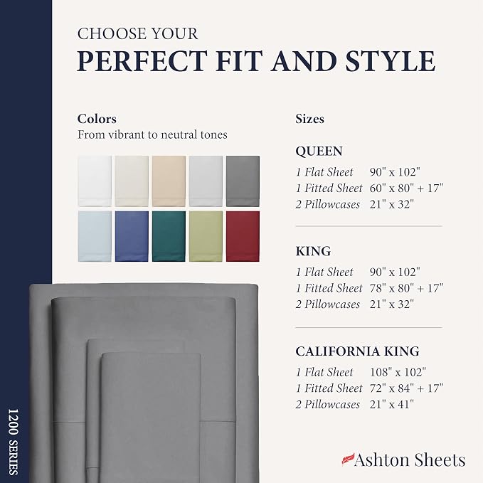 100% Egyptian Cotton King Size Sheets Set - Image 8