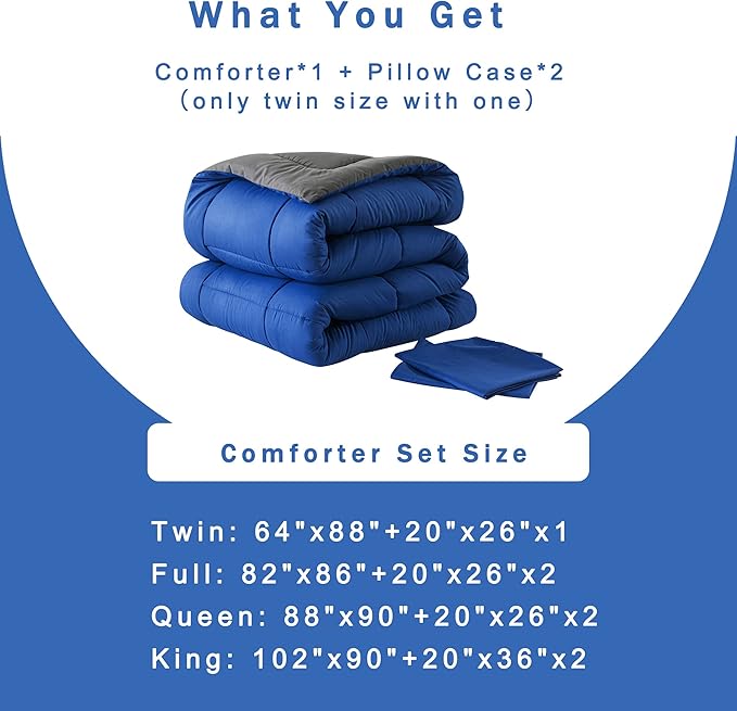 DOWNCOOL Twin Comforter Set -All Season Bedding Comforters Sets - Image 6