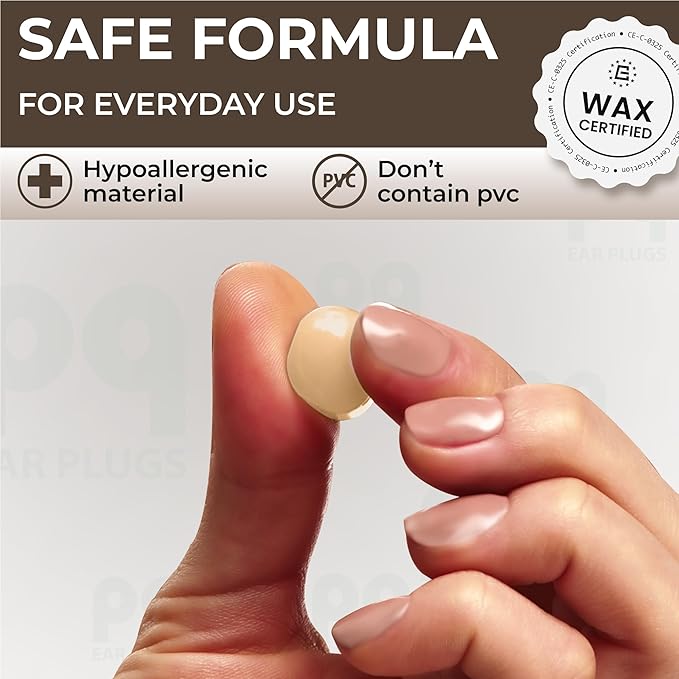 Peace&Quiet Wax Ear Plugs for Sleeping, Swimming - Image 7