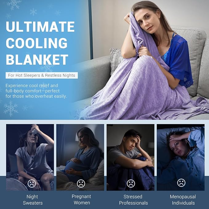 Elegear Revolutionary Cooling Blanket Queen Absorbs Heat to Keep Body Cool - Image 8