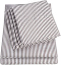 Queen Sheets Stripe Grey by SweetHomeCollection