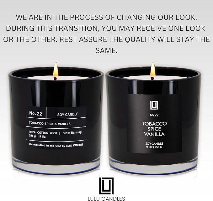 Lulu Candles | Tobacco, Spice & Vanilla | Luxury Scented Soy Jar Candle | Hand - Image 2