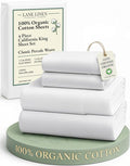 LANE LINEN 100% Organic Cotton California King Sheets Set, 4-Piece Pure Long by LaneLinen