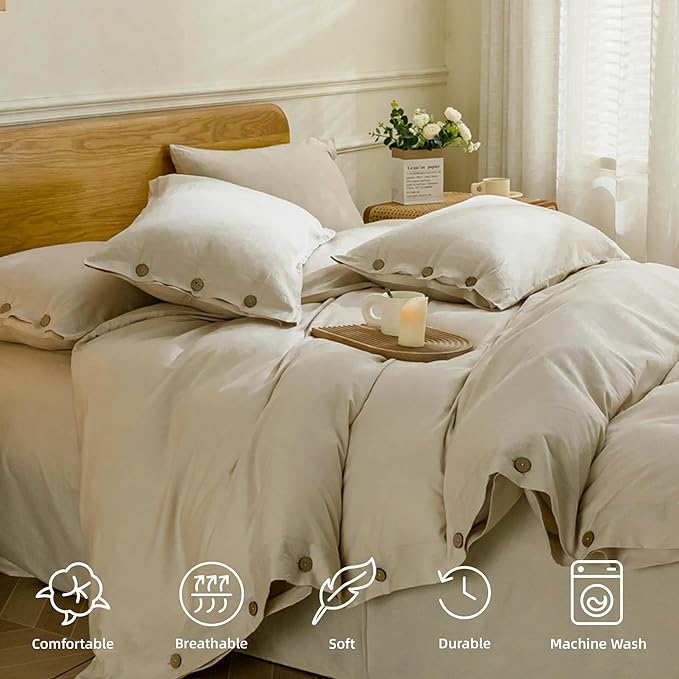 JELLYMONI Cotton Duvet Cover Twin XL Size - Image 4