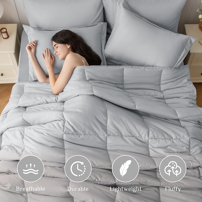 JOLLYVOGUE King Comforter Set, Ultra-Soft Bed in a Bag King Size 7 Pieces - Image 2