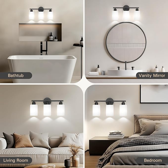 Espird Bathroom Vanity Light Fixtures Matte Black Bathroom Lighting Fixture - Image 4