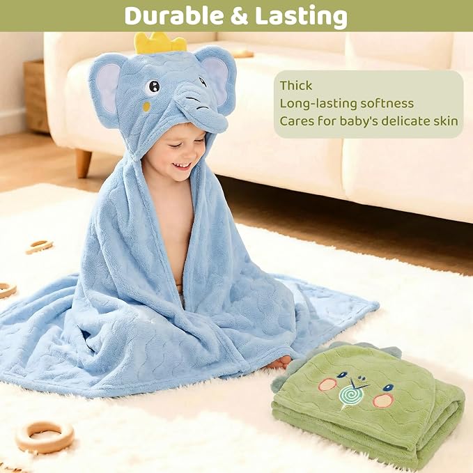 6 PCS Toddler Bath Towel Set for Boy Girl 0-5 Year, Ultra Soft Gifts for Infant - Image 6