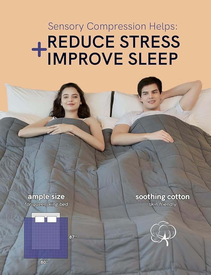 YnM Weighted Blanket, Heavy 100 Percent Oeko-Tex Certified Cotton Material - Image 2