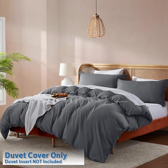 Nestl Dark Grey Duvet Cover Full Size - Image 2