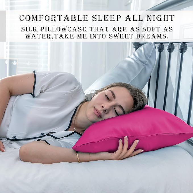 Silk Pillow Cases 2 Pack Soft Breathable and Sliky King Size Pillow Cases Set - Image 6