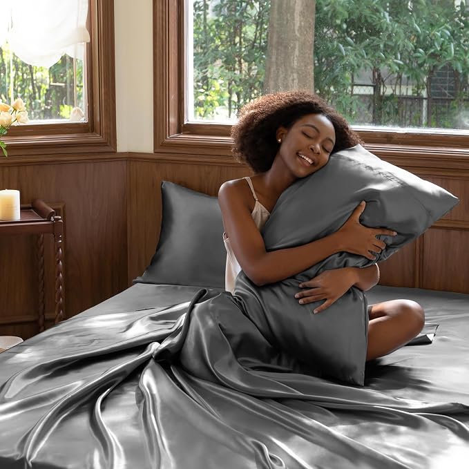 CozyLux Satin Sheets Twin Sheet Set - Image 7