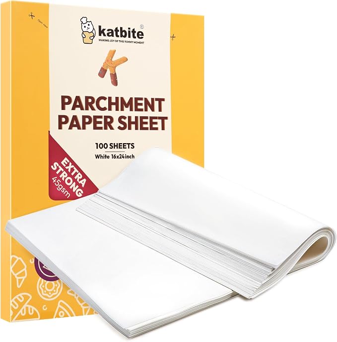 Katbite 16x24 inch Heavy Duty Parchment Paper Sheets, Frying and Steaming by katbite