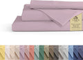 Linen Home 100% Cotton Percale Sheets Queen Size, Mauve Lavender, Deep Pocket by LINENHOME