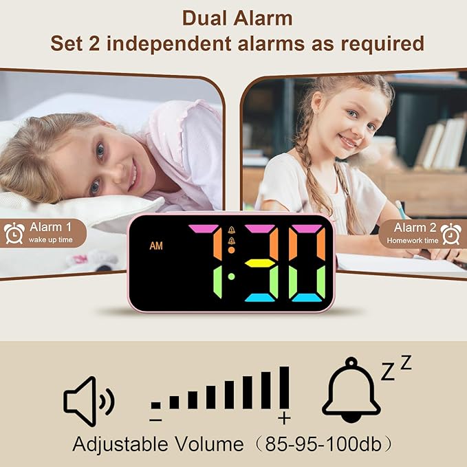 Topski Loud Alarm Clocks for Bedrooms Heavy Sleepers, Digital Clock - Image 5