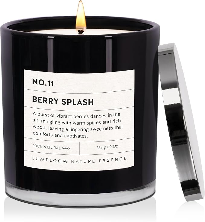 LUMELOOM Berry Splash Luxury Scented Candles, 9oz Soy Wax Candles by Unknown