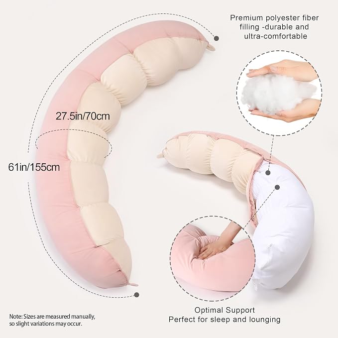 Peallow – Long Round Body Pillow - Image 3