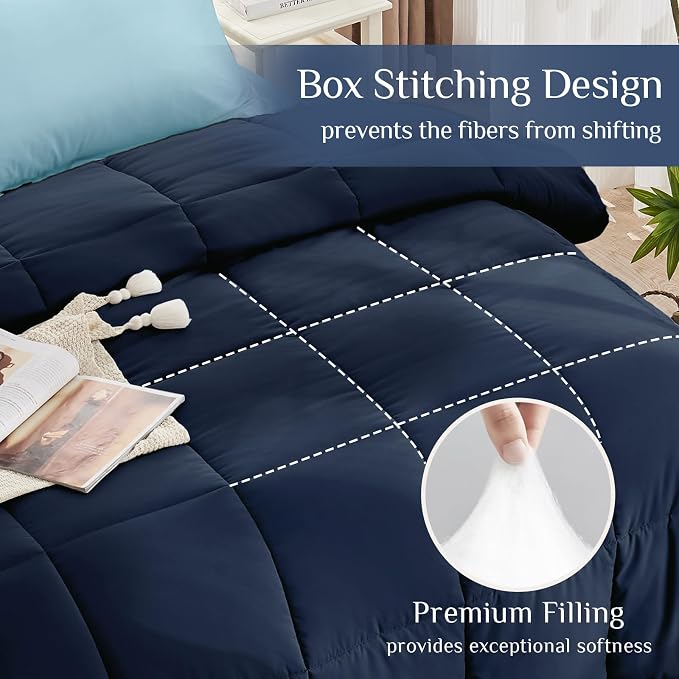 JOLLYVOGUE King Comforter Set, Ultra-Soft Bed in a Bag King Size 7 Pieces - Image 3