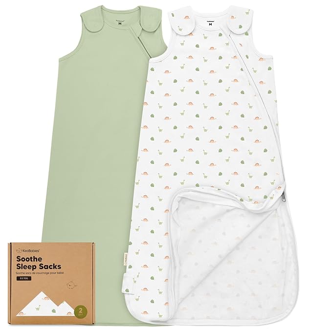 2-Pack Organic Baby Sleep Sacks, 100% Cotton by KeaBabies