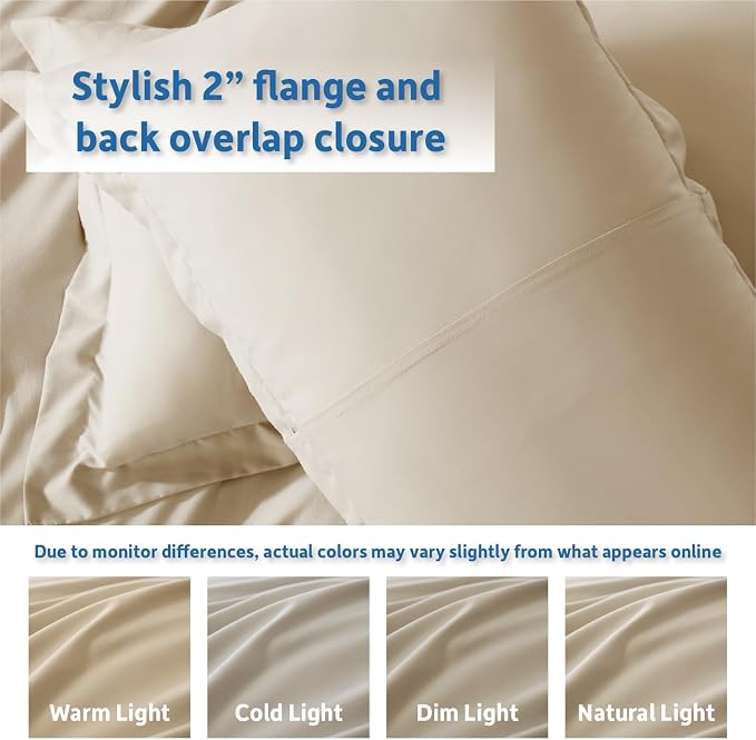 Nestl Beige Cream Duvet Cover Full Size - Image 8
