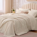 Queen Comforter Set Beige by Velorose