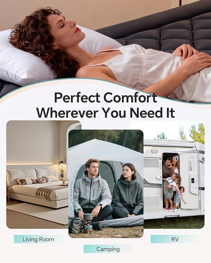 ChiXpace Dual Layer 4 Inch Memory Foam Mattress Topper King - Image 9