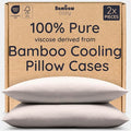 Bambaw 100% Viscose Derived from Bamboo Pillowcase King Size – Set of 2 Cooling by Bambaw