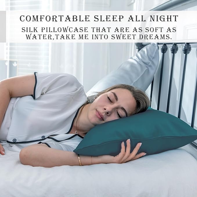 Silk Pillow Cases 2 Pack Soft Breathable and Sliky King Size Pillow Cases Set - Image 6