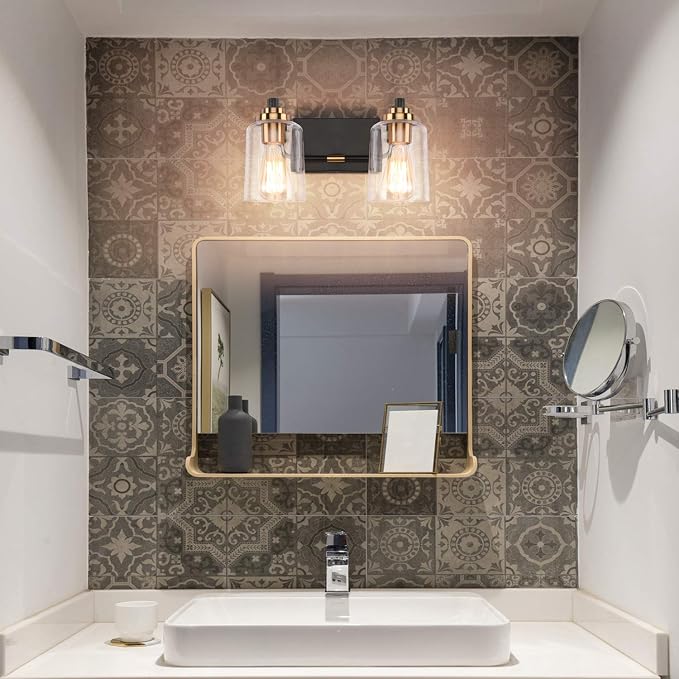 SOLFART Vintage Bathroom Vanity Light Black Bathroom Light fixtures Over Mirror - Image 4
