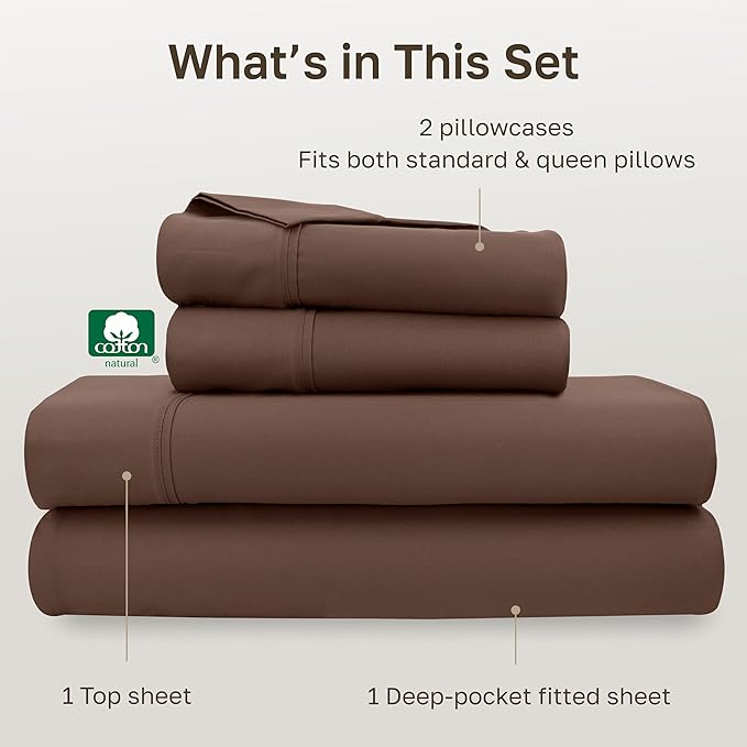 California Design Den Soft 100% Cotton Bed Sheets Queen Size Set, 400 Thread - Image 4