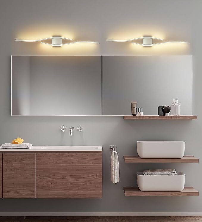 Joossnwell Brushed Nickel Vanity Light - Image 7