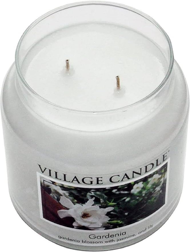 Village Candle Gardenia Large Glass Apothecary Jar Scented Candle, 21.25 oz - Image 3