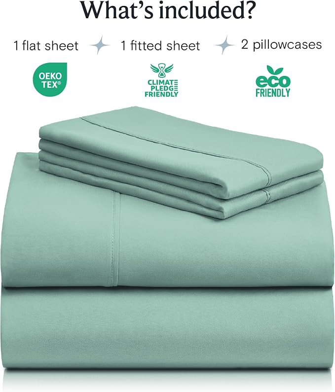 LuxClub 6 PC King Sheet Set, Breathable Luxury Bed Sheets, Deep Pockets 18" - Image 2