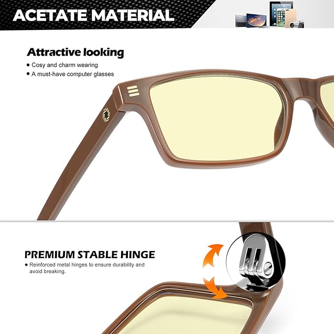 ANYLUV Blue Light Glasses Men Woman, Eye Strain Relief Eye Protection - Image 3