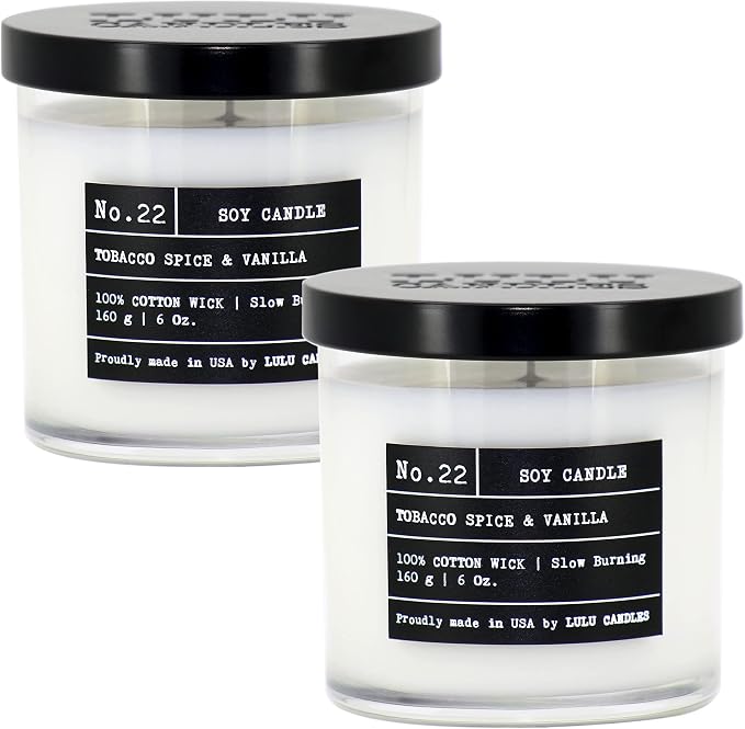 Lulu Candles | Tobacco, Spice & Vanilla | Luxury Scented Soy Jar Candle | Hand by LULUCANDLES