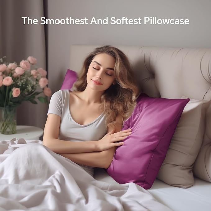 INFIIXSO Silk Pillow Cases 2 Pack Standard Size, Ultra Smooth & Soft Mulberry - Image 9