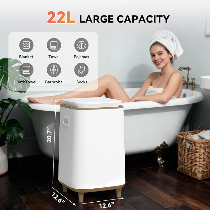 Large Towel Warmer for Bathroom, Unlimited Heating Heated Towel Warmers Bucket - Image 5